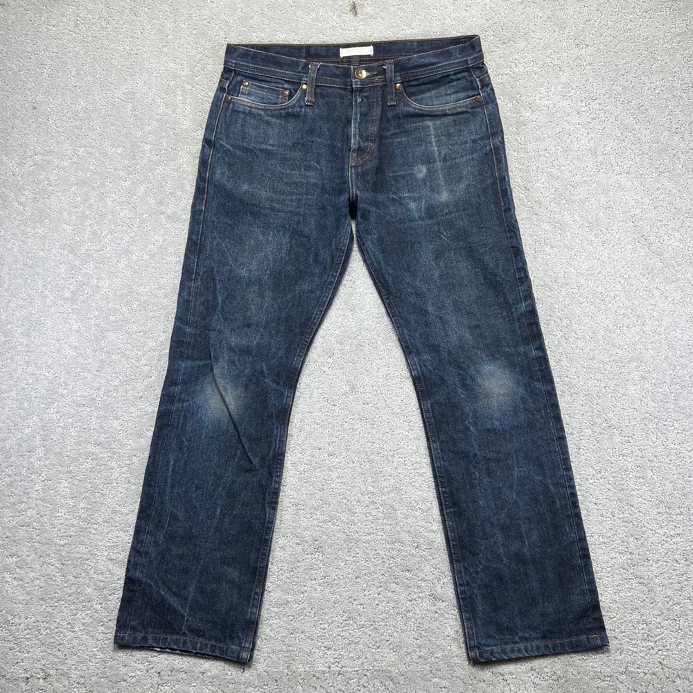 The Unbranded Brand Jeans Sz 32x28.5 UB201 Tapered Fit 14.5oz Selvedge Raw Denim